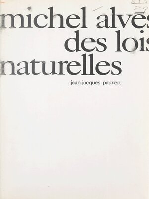 cover image of Des lois naturelles